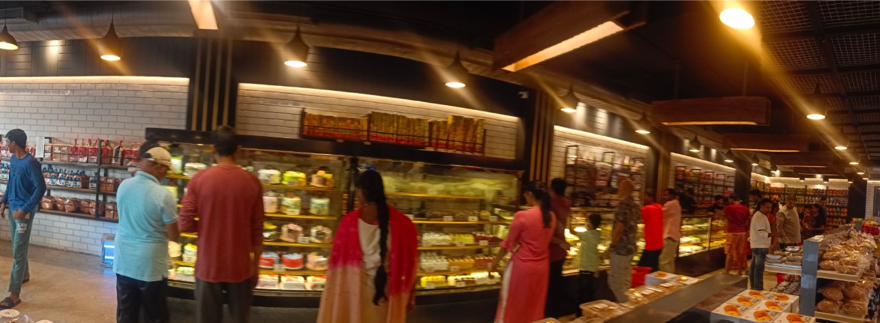 A busy hour at the Morine Bakery counter